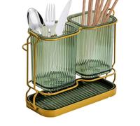 Toothbrush Holders Set, Desktop Organizer, Multipurpose Stand with Decorative Look and Compact Design, Sink Storage for Bathroom Use, Kitchen, Dorm, Shower, Camping
