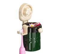 Toothbrush Stand - Wall Mounted Toothbrush Holder | Magnetic Drill Free System with U Hook Design, Space Saving Solution, Air Drying Effect for Kitchen Living Room Bedroom Dorm Hotel