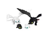 Toothless & Light Fury 3D Figurine Set - How to Train Your Dragon Collectible (22cm)
