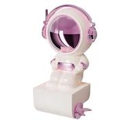 Toothpaste Squeezer Tool, Tube Dispenser Holder, 3.27x3.43x5.67 Inches Heavy-Duty Manual Crank Design, Gold, Pink Application, Compact Size, Bathroom Use for Adults and Kids ABS