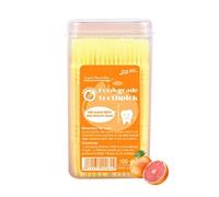 Toothpicks - Toothpicks Flavoured Toothpicks, dentalL Sticks Human, Double Head Toothpick, Double-Tip Teeth Cleaning Flavored Toothpick, 100 Pieces Fishbone Shaped Refresshing Stain Remover for Mouth