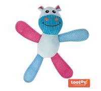 Tootoy! Chew Fetch It Hippo Azul y Rosa Peluche para perros
