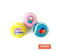 Tootoy! Comfort Happy Birthday Pack de pelotas para perro