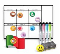 toots - Calendario Magnético para Nevera - Variedad en Planificador Semanal y Mensual A3 y A4, con Marcadores, Borrador, Imanes Temáticos y Emoji Magnético. (SEMANAL, A3 Portugues)