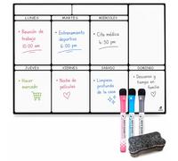 toots - Calendario Magnético para Nevera - Variedad en Planificador Semanal y Mensual A3 y A4, con Marcadores, Borrador, Imanes Temáticos y Emoji Magnético. (SEMANAL, A4 Español Semanal)