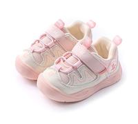 TootyTots Zapatillas de aprendizaje para bebés - Zapatillas antideslizantes con suela suave, malla transpirable para niños y niñas, K5162 Rosa, 22 EU