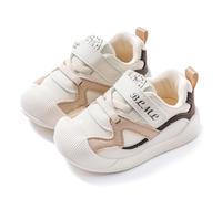 TootyTots Zapatillas de aprendizaje para bebés - Zapatillas antideslizantes con suela suave, malla transpirable para niños y niñas, K33Khaki, 22 EU