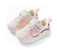 TootyTots Zapatillas de aprendizaje para bebés - Zapatillas antideslizantes con suela suave, malla transpirable para niños y niñas, K33 Rosa, 22 EU