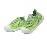 TootyTots Zapatillas para bebé con suela antideslizante, zapatillas de malla transpirables para niños y niñas, fáciles de poner, suela suave para interiores y exteriores, B verde., 2-3 años