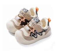 TootyTots Zapatos para aprender a andar para bebés - suela antideslizante y malla transpirable, suave y flexible para niños y niñas | Primeros pasos, ligeros y cómodos, K0038 Khaki, 22 EU