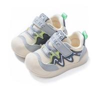 TootyTots Zapatos para aprender a andar para bebés - suela antideslizante y malla transpirable, suave y flexible para niños y niñas | Primeros pasos, ligeros y cómodos, K0038 Gris, 22 EU