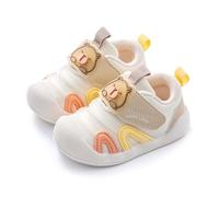 TootyTots Zapatos para aprender a andar para bebés - suela antideslizante y malla transpirable, suave y flexible para niños y niñas | Primeros pasos, ligeros y cómodos, K136 Caqui, 22 EU