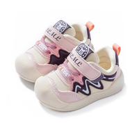 TootyTots Zapatos para aprender a andar para bebés - suela antideslizante y malla transpirable, suave y flexible para niños y niñas | Primeros pasos, ligeros y cómodos, K0038 Rosa, 22 EU