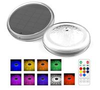 Toowell 2Pcs luces solares para piscina con mando a distancia IP68 resistente al agua 12 modos de iluminación modo de temporización iluminación de estanque para decoración de estanque caminos