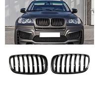 TOOWGM Parrilla de riñones delantera parrilla de estilo Morden negro brillante parrilla de parachoques delantera parrilla de estilo de coche izquierda derecha Para BMW E70 E71 X5 X6 2007-2013