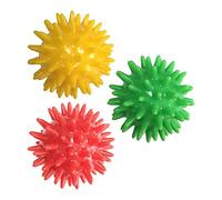 TOOYFUL 3 Unids Bolas de con Punta Relajación 6 Cm Rodillos de Ejercicio con Punta Portátiles de Mano Bola de de Entrenamiento Físico para Pies, Rojo