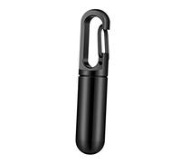 TOOYFUL Llavero Pastillero, Pastillero Impermeable Portátil para Monedero O Bolsillo, Mini Pastillero para Exteriores, Negro, Individual