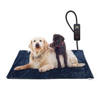 Toozey Manta Eléctrica para Perros y Gatos Interior, Ajustable Temporizador y Temperatrue Almohadilla Calefactora para Mascotas Gatos y Perros Recién Nacidos/Pequeños/Ancianos, Azul - XL (90 * 60cm)