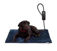 Toozey Manta Eléctrica para Perros y Gatos Interior, Ajustable Temporizador y Temperatrue Almohadilla Calefactora para Mascotas Gatos y Perros Recién Nacidos/Pequeños/Ancianos, Azul - L (70 * 50cm)