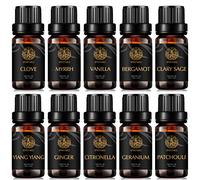 Top 10 aromaterapia aceite esencial set para Diffuser- (vainilla,mirra,ylang ylang,salvia,jengibre,pachulí etc), 100% puro aceite esencial kit,aceite esenciale Set para humidificador