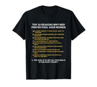 Top 10 Razones por Las Que los Hombres Prefieren la Piscina sobre Las Mujeres Camisa Divertida Camiseta