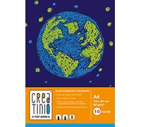 TOP-2000 Creatinio 400079847 - Bloc de Papel de Dibujo (A4, 10 hojas, 80 gm2, 20 unidades), varios diseños