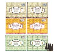 Top 3 Goloka - Surtido de conos de incienso, 60 unidades, 3 aromas