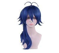 Top Anime Division Rap Battle Hypnosis MIC Dice Arisugawa Blue Cosplay Wig 60cm Layered Synthetic Costume Party Wigs + Wig cap