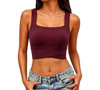 Top Bandeau Mujer, Camisetas Mujer Talla Grande Sin Mangas Informal Tipo Camisola BáSica De Verano para Superponer Capas Ligera Suaves Lisa EláStica Mezcla De Spandex Diario