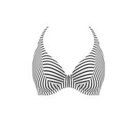 Freya Jewel Cove Top de Bikini Halter con Aros Parte Superior de Bikini para Mujer, Negro (Stripe Black), 80E