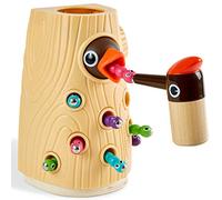 Top BRIGHT - Juego magnético para niño y niña de 2 años, juguete Montessori de 1 año con motricidad fina para regalo de cumpleaños infantil de 3 años, juego de pic para alimentar con insectos