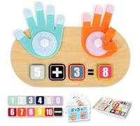 TOP BRIGHT Juguete de matemáticas de madera para aprender a contar para niños, juguetes educativos de conteo, juguete educativo para 3, 4, 5 años, regalo para niños y niñas