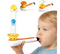 TOP BRIGHT Juguetes sensoriales 3 en 1 para niños con autismo, juguetes Montessori para 3, 4 y 5 años con silbato, soplando bolas, bolas flotantes, regalo de cumpleaños