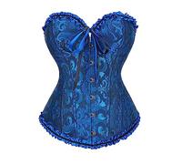 Top Bustier con Cordones y Huesos de Plástico, Corset Mujer, Top Palabra de Honor Mujer, Patrón de Bordado, Goth,Halloween Carnava Cosplay Fiesta Outfit