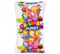 Top Candy Mallows Planet Nubes de Azúcar Surtidas 110 Unidades | Marshmallows Envueltos Individualmente, Gominolas de Espuma Sin Gluten, Bolsa Ahorro