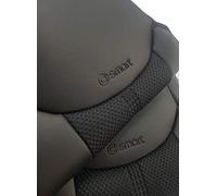 Top Car Athens || 1+1 Fundas para asientos de coche, piel sintética y sintética, 100 % adaptable, compatible con Smart Fortwo 2007-2014 999cc (451), juegos de fundas de asiento, color negro