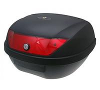 Top Case Maletín Negro 51L/Reflector Rojo con Soporte universal para roller, Art-Land, Moto