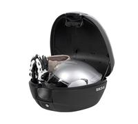 Top case shad sh34 negro-carbono 34l con placa (capacidad 1 casco integral + acc