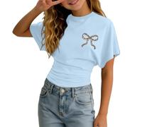 Top Casual para niñas con Estampado gráfico y Detalle de en la Cintura para un Diario Divertido Actividades diarias y Estilo único en Verano Textura Que Invita a la Aventura