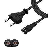 Top CHARGEUR * Adaptador Alimentación Cargador Corriente Cable 1.5m 150cm Bipolar Figura 8 C7 Negro Reemplazo Recambio Sony PS5 / PS4 / PS3 / Xbox Serie X/S