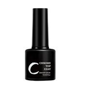 Top Coat para Polvo Chrome | 7 ml Esmalte Semipermanente de Larga Duración para Lámpara UV,Capa de Acabado para Uñas | para Mujeres, Uso Profesional y en Casa
