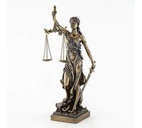 Top Collection Escultura de Estatua de Lady Justice con Acabado de Bronce de 12.5 Pulgadas
