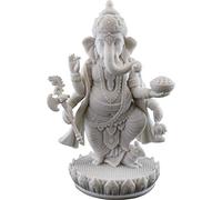 Top Collection Estatua de Ganesh de pie de 7.5 Pulgadas de Alto y 4.75 Pulgadas en Acabado de mármol Blanco, Escultura hindú del Señor del Éxito