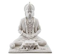 Top Collection Estatua hindú Hanuman de 20 cm con Acabado de mármol Blanco, Figura hindú del Dios de la Fuerza