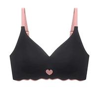 Top Con Botón De Encaje Shaping Cup Correa De Hombro Ajustable De Gran Tamaño Sujetador Con Aros Mi Orden, Negro , S