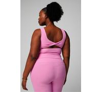 Top con sujetador incorporado Oasis Rib Twist Fabletics Rosa Womens 4X plus