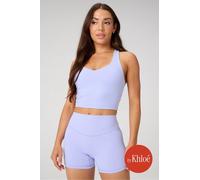 Top corto con sujetador incorporado Anywhere Fabletics Azul Womens L