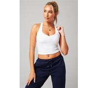 Top corto con sujetador incorporado Anywhere Fabletics Blanco Womens L