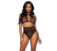 Top Corto Cuello Halter Sexy | Conjunto Leg Avenue