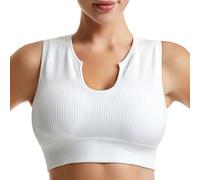 Top Corto Getheyshape Shape Me Up, Sexy Sin Mangas, con Tirantes, Ideal para Mujer. No Usar Sostén. Top Corto Sexy Sin Mangas para Mujer. Sujetador Deportivo para Yoga. (Blanco,L)